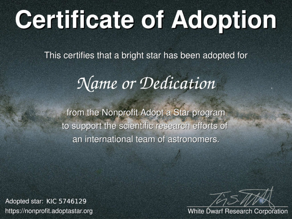 Adopt a Bright Star Nonprofit Adopt a Star